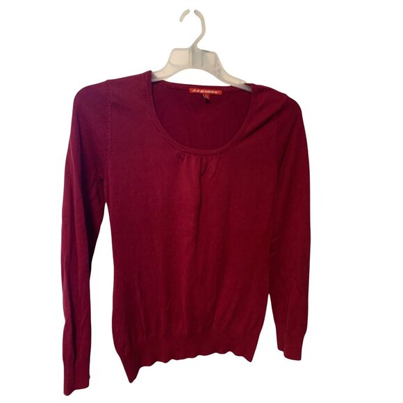 Vintage Y2k Womens Size XL Long Sleeve Pullover Sweater Burgundy round Neck - Picture 1 of 4